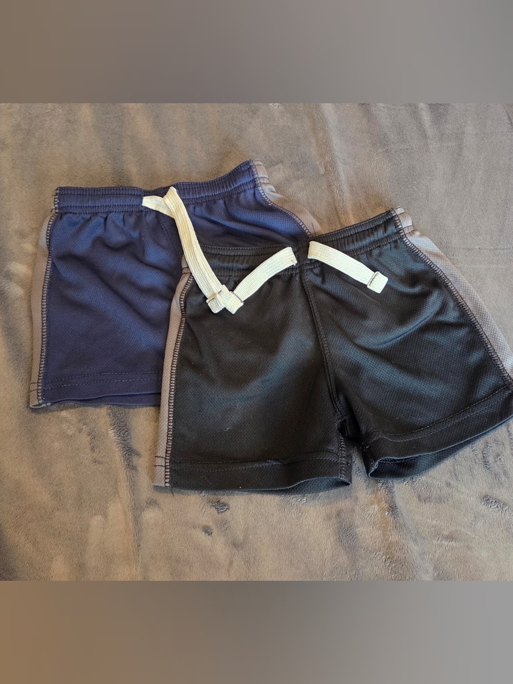 Carter's Baby Athletic Mesh Shorts Black & Blue 12 Months